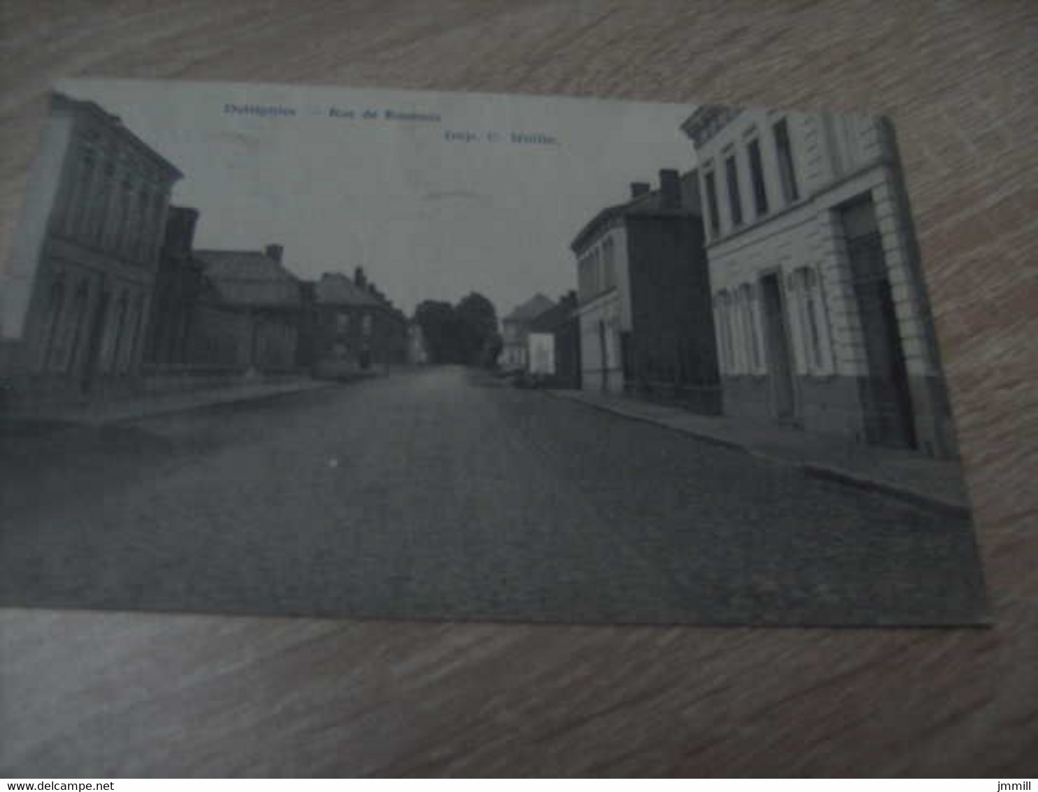 Mouscron Dottignies La Rue De Roubaix  Année 1909 (timbre) - Mouscron - Moeskroen