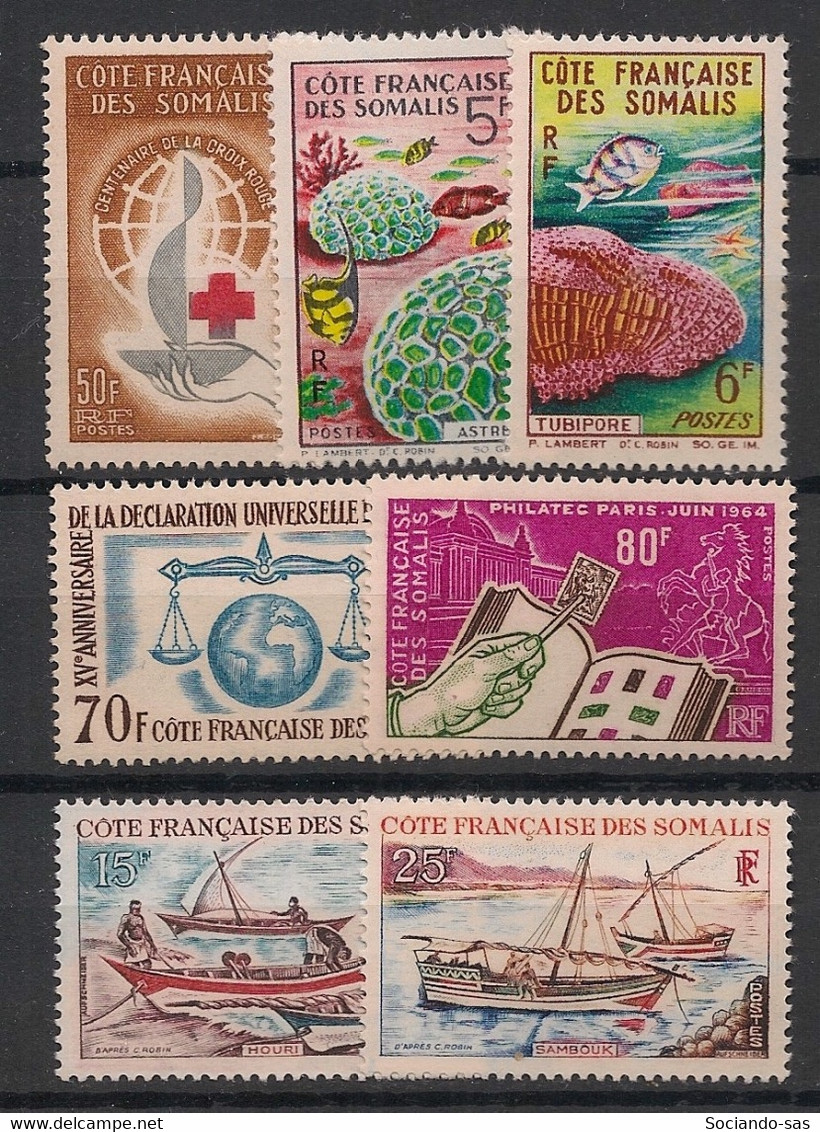 Côte Des Somalis - 1963-64 - N°Yv. 315 à 321 - Complet - Neuf Luxe ** / MNH / Postfrisch - Neufs