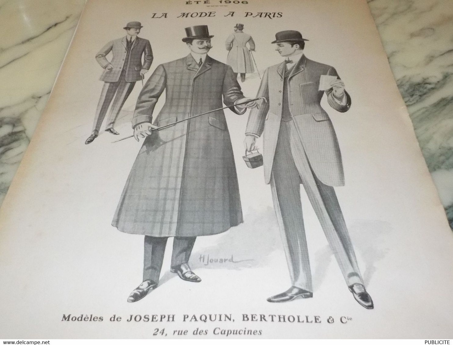 ANCIENNE PUBLICITE MODE A PARIS PAQUIN BERTHOLLE 1906 - 1900-1940
