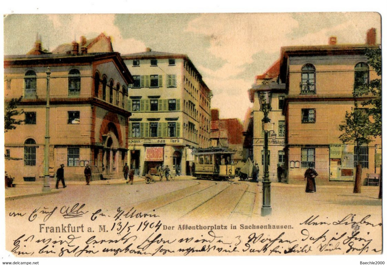 AK Frankfurt Sachsenhausen, Der Affenthorplatz, Gel. 13.5.1904 - Frankfurt A. Main