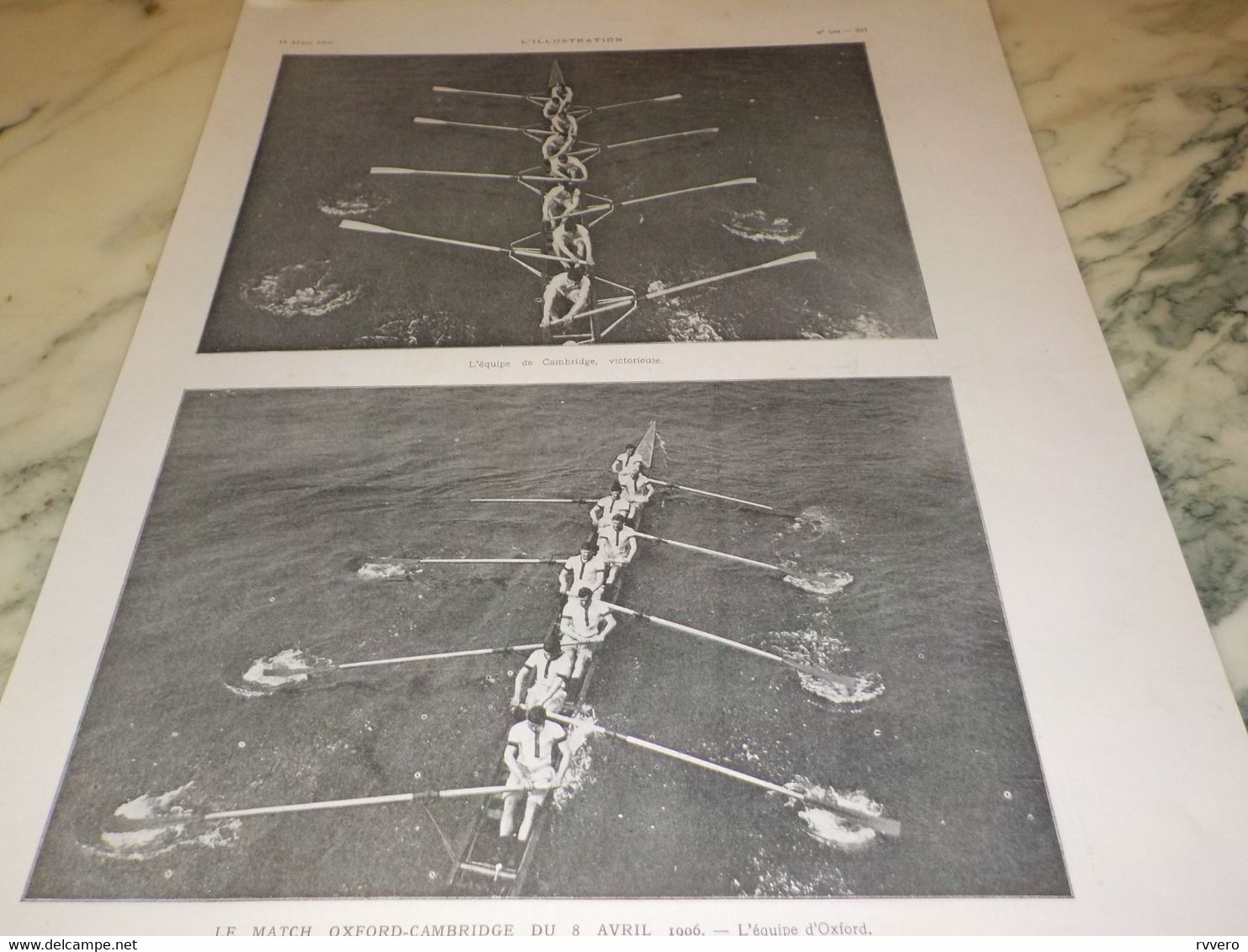 PHOTO MATCH OXFORD-CAMBRIDGE 1906 - Rowing