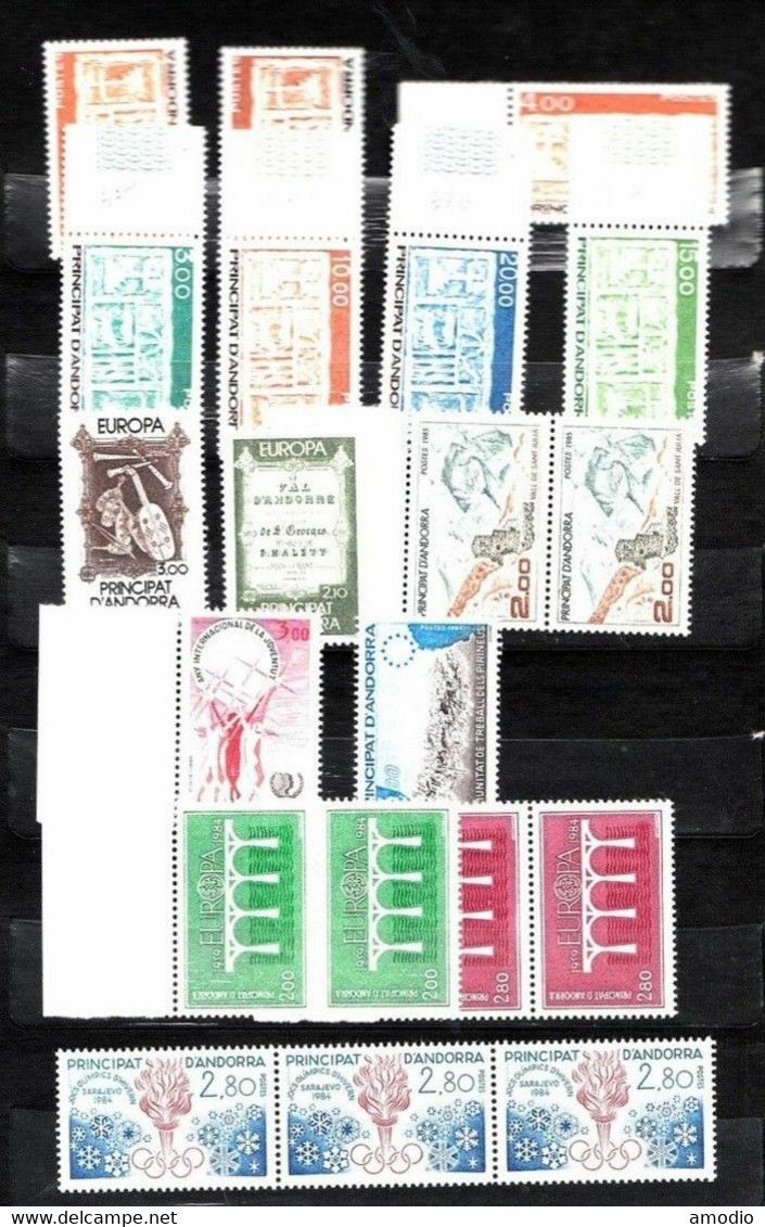 Andorre Petite Collection Blocs Neufs1973/1988 N** MNH Cote 640 € 13 Scans TB - Collections