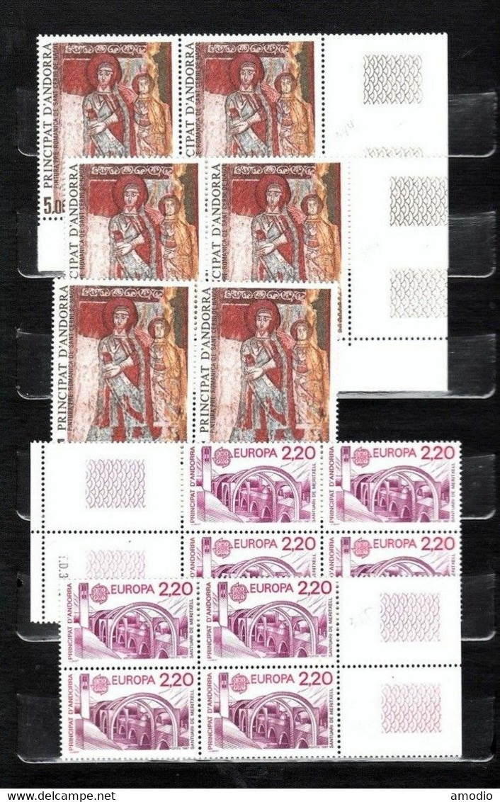 Andorre Petite Collection Blocs Neufs1973/1988 N** MNH Cote 640 € 13 Scans TB - Collezioni