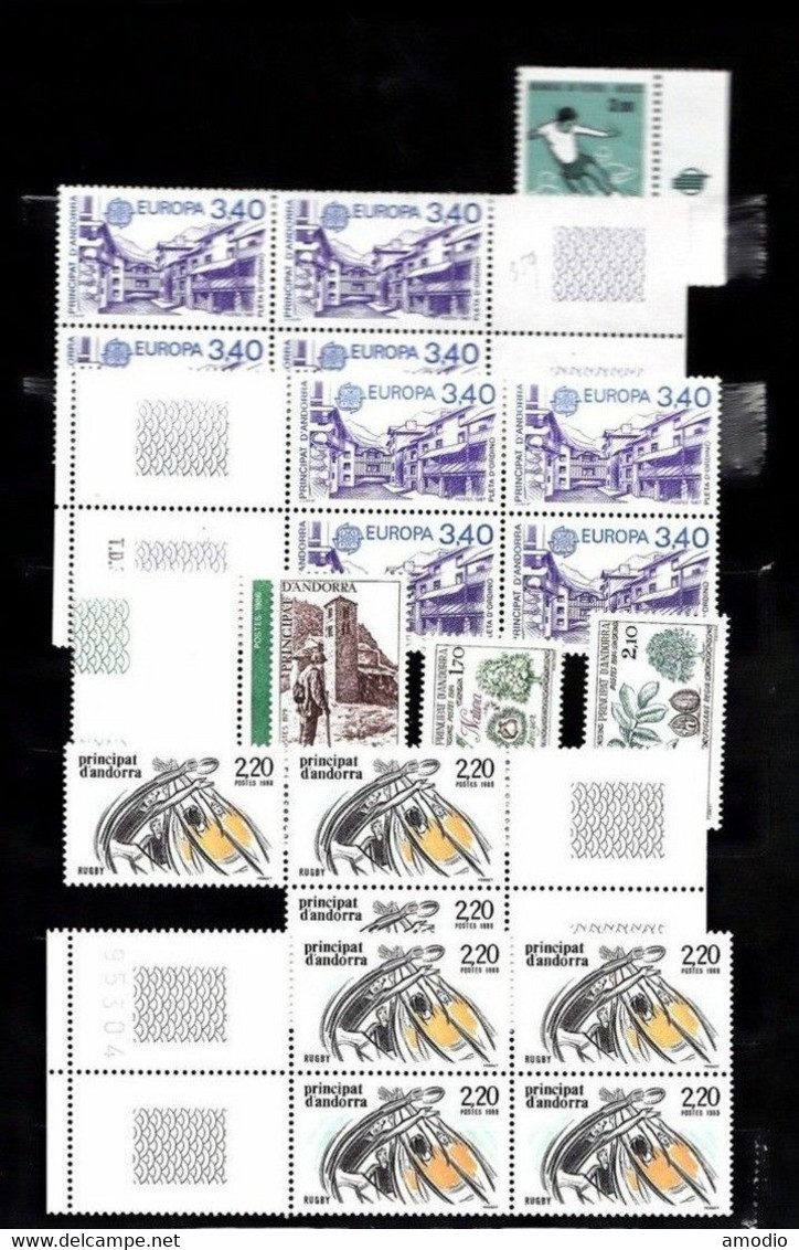 Andorre Petite collection blocs neufs1973/1988 N** MNH Cote 640 € 13 scans TB