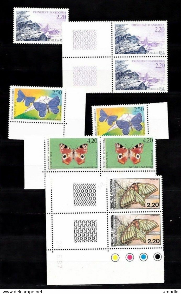 Andorre Petite collection blocs neufs1973/1988 N** MNH Cote 640 € 13 scans TB