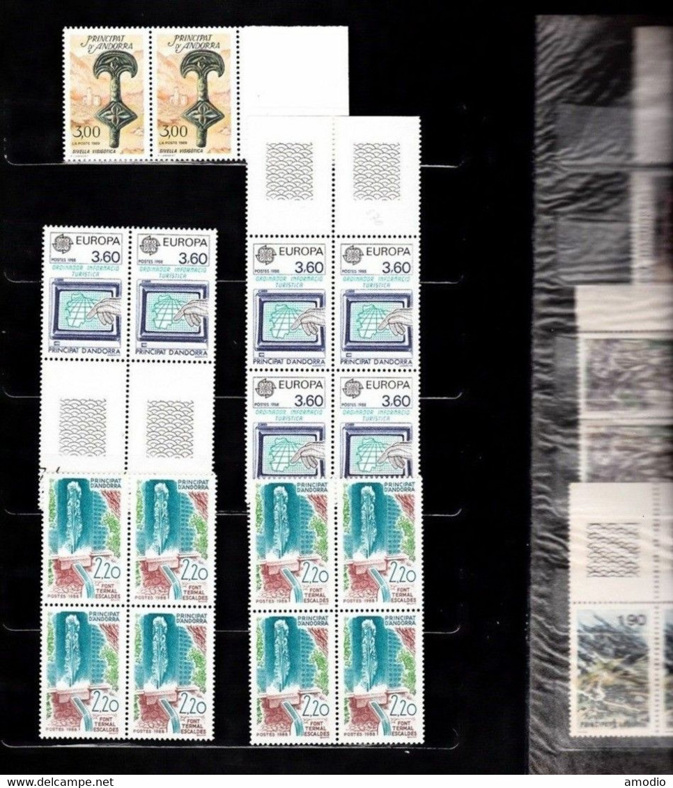 Andorre Petite collection blocs neufs1973/1988 N** MNH Cote 640 € 13 scans TB