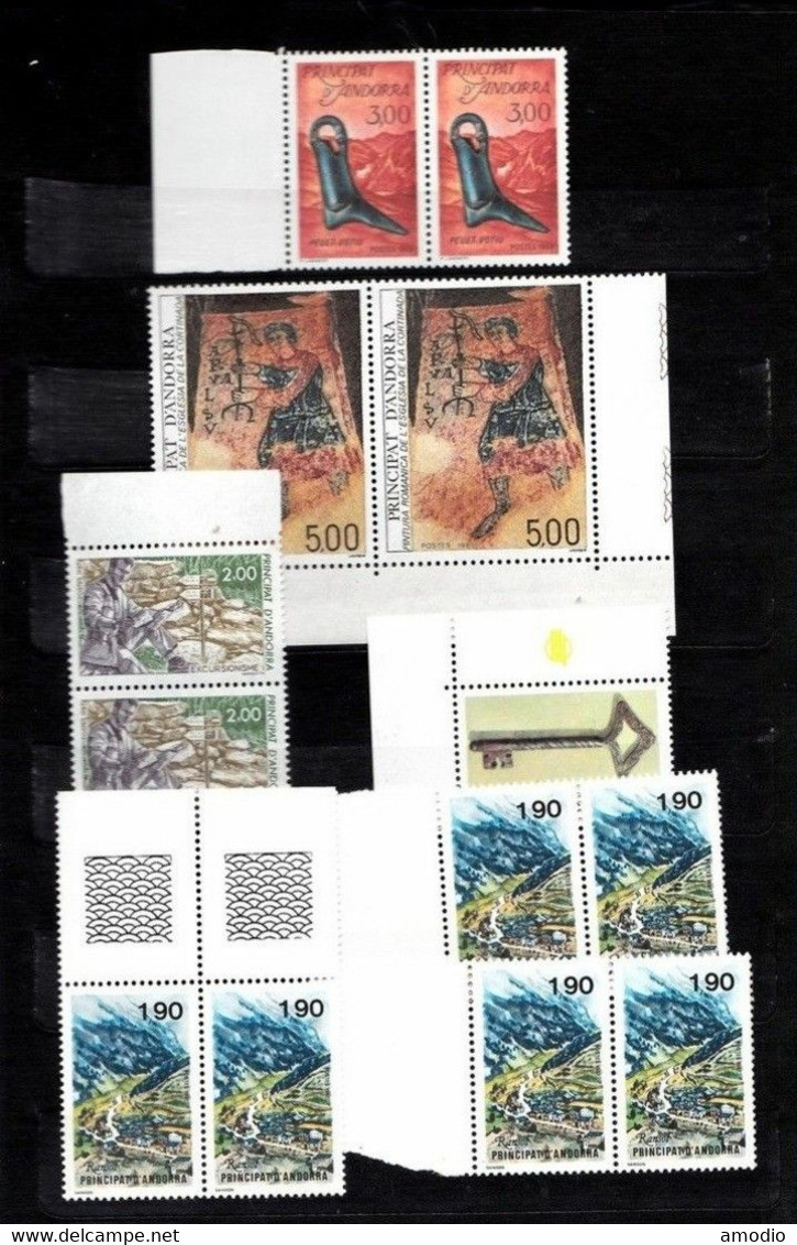 Andorre Petite collection blocs neufs1973/1988 N** MNH Cote 640 € 13 scans TB