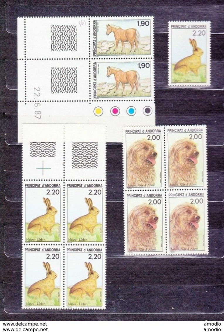 Andorre Petite collection blocs neufs1973/1988 N** MNH Cote 640 € 13 scans TB