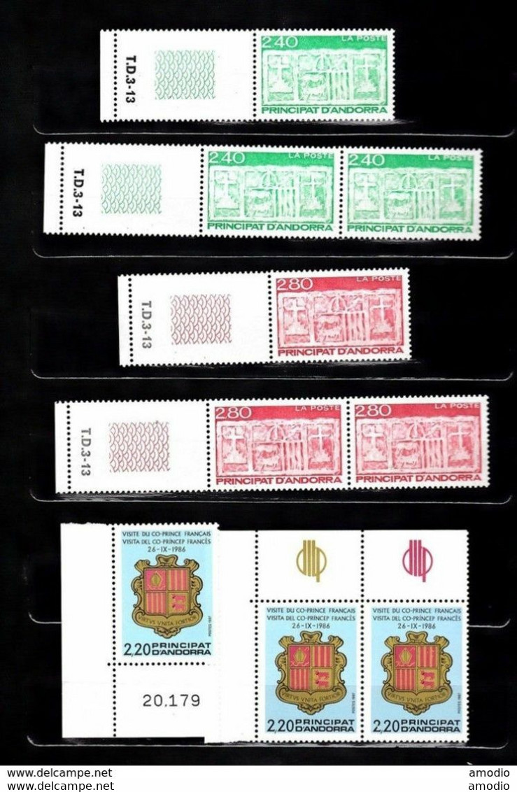 Andorre Petite collection blocs neufs1973/1988 N** MNH Cote 640 € 13 scans TB
