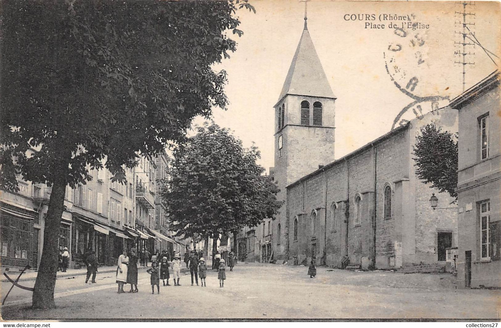 69-COURS- PLACE DE L'EGLISE - Cours-la-Ville