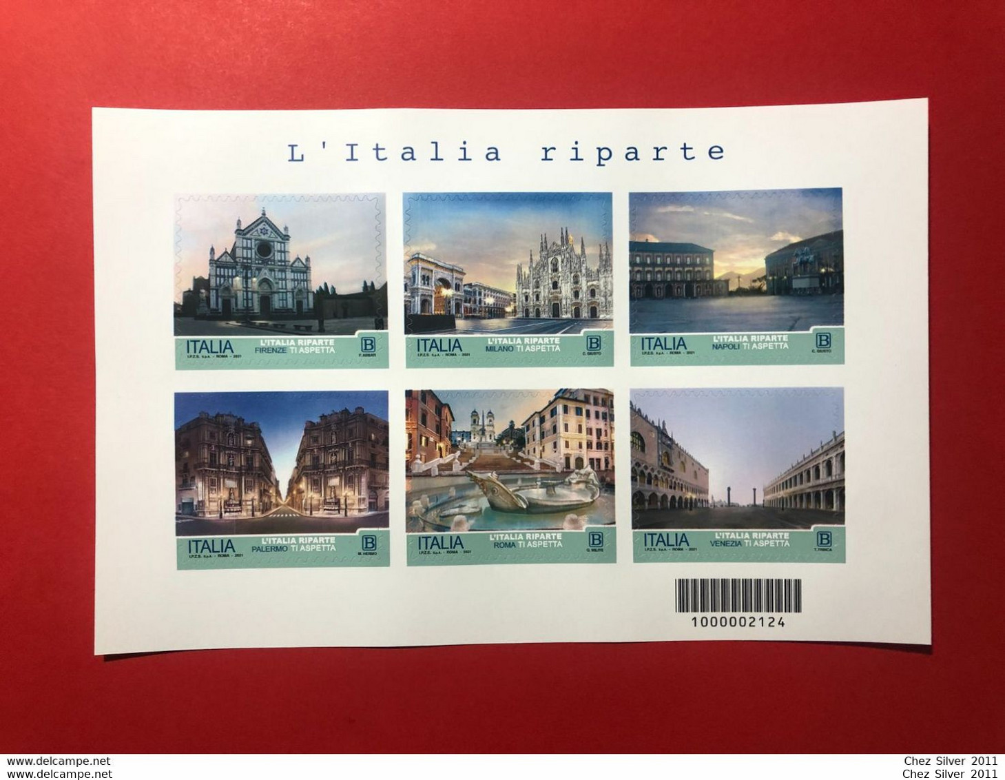 2021 Foglietto Turistica L' Italia Riparte Con Tutte Le 6 Citta' Milano Roma Venezia Napoli Palermo Firenze - Hojas Bloque