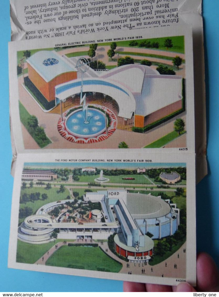 NEW YORK WORLD'S FAIR 1939 ( see / voir Scans ) Miller Art Carnet with Views of the Fair > Stamp 1939 !