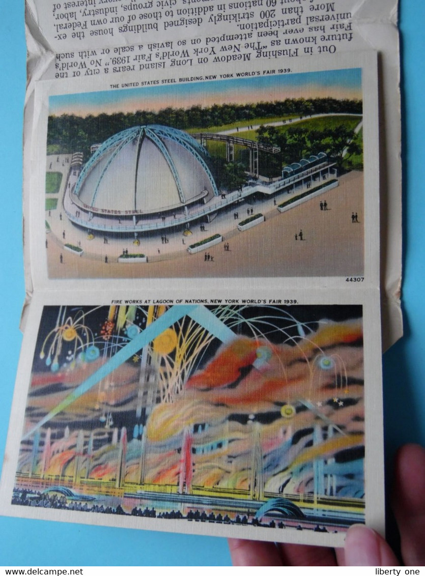 NEW YORK WORLD'S FAIR 1939 ( see / voir Scans ) Miller Art Carnet with Views of the Fair > Stamp 1939 !