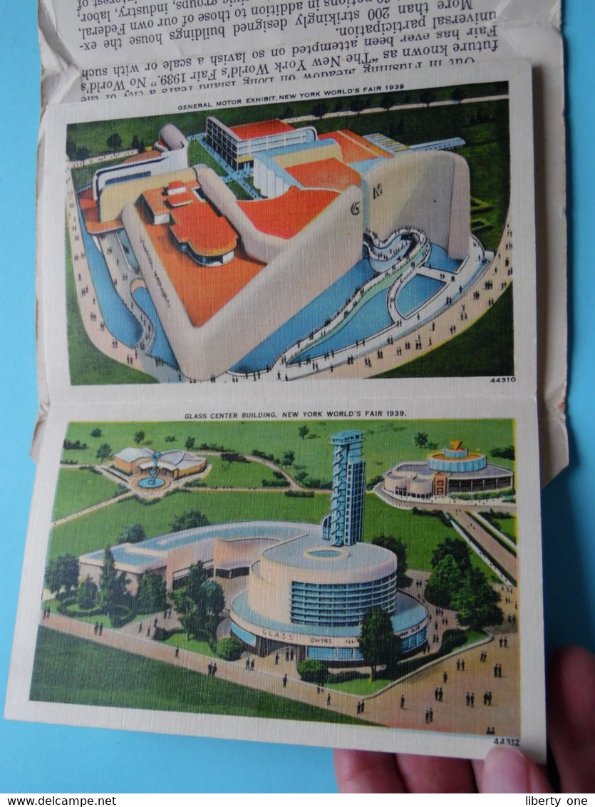 NEW YORK WORLD'S FAIR 1939 ( see / voir Scans ) Miller Art Carnet with Views of the Fair > Stamp 1939 !