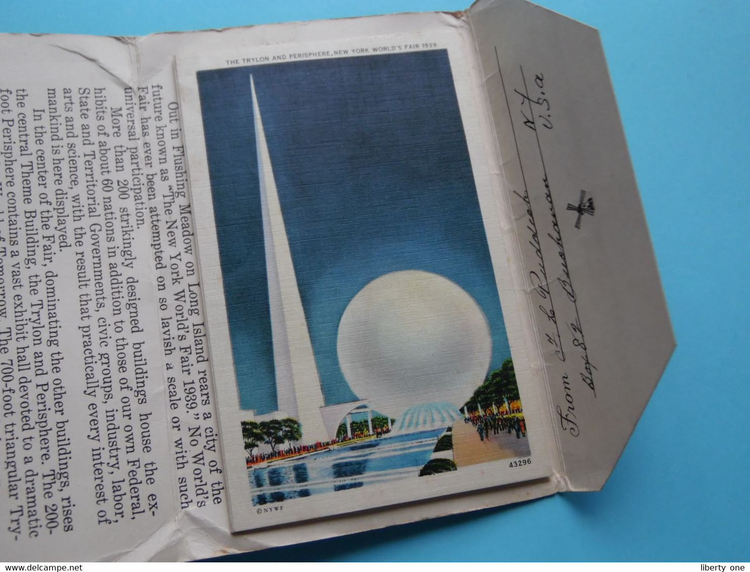 NEW YORK WORLD'S FAIR 1939 ( see / voir Scans ) Miller Art Carnet with Views of the Fair > Stamp 1939 !