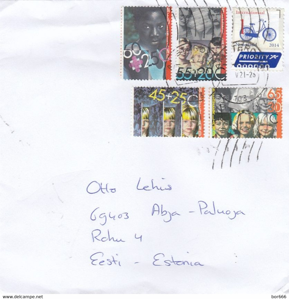 GOOD NETHERLANDS Postal Cover To ESTONIA 2021 - Good Stamped: Bicycles ; Children - Brieven En Documenten