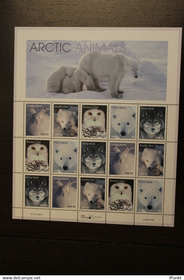 USA 1999; Arctic Animals; MiNr 3094-98, MNH - Sheets