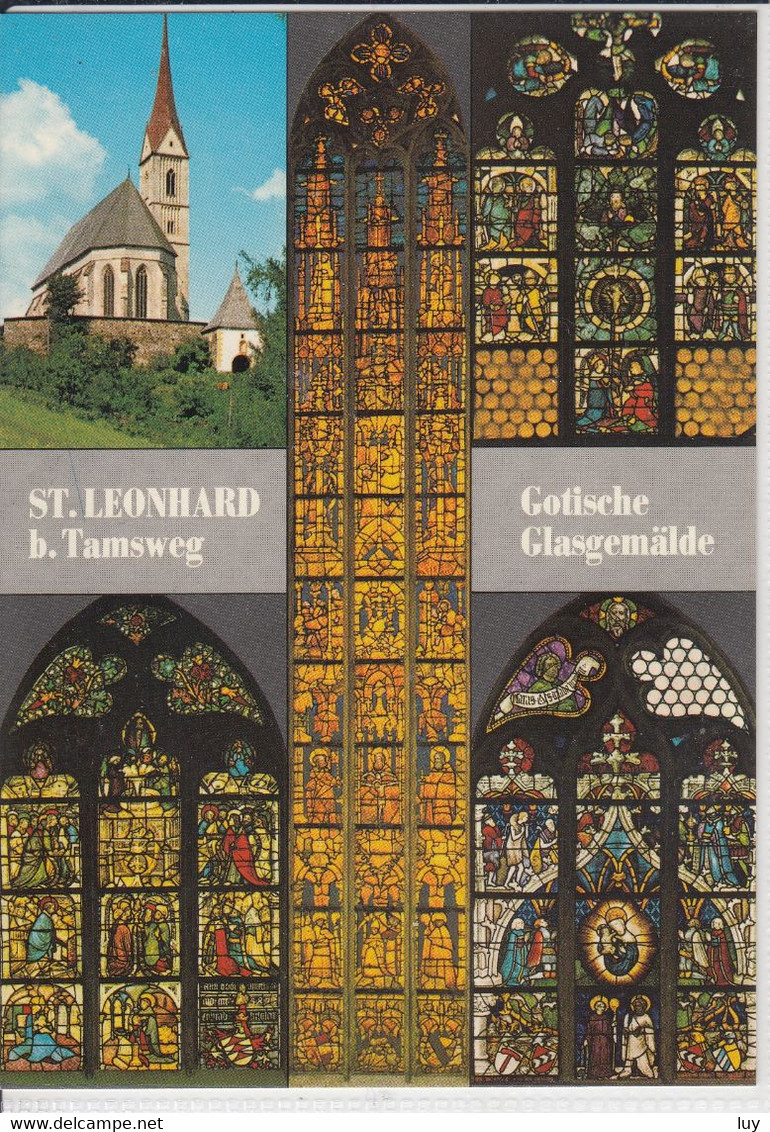 ST. LEONHARD B. Tamsweg, Wallfahrtskirche, Gotische Glasgemälde, Gnadenstuhlfenster, Lebensbaumfenster .... - Tamsweg