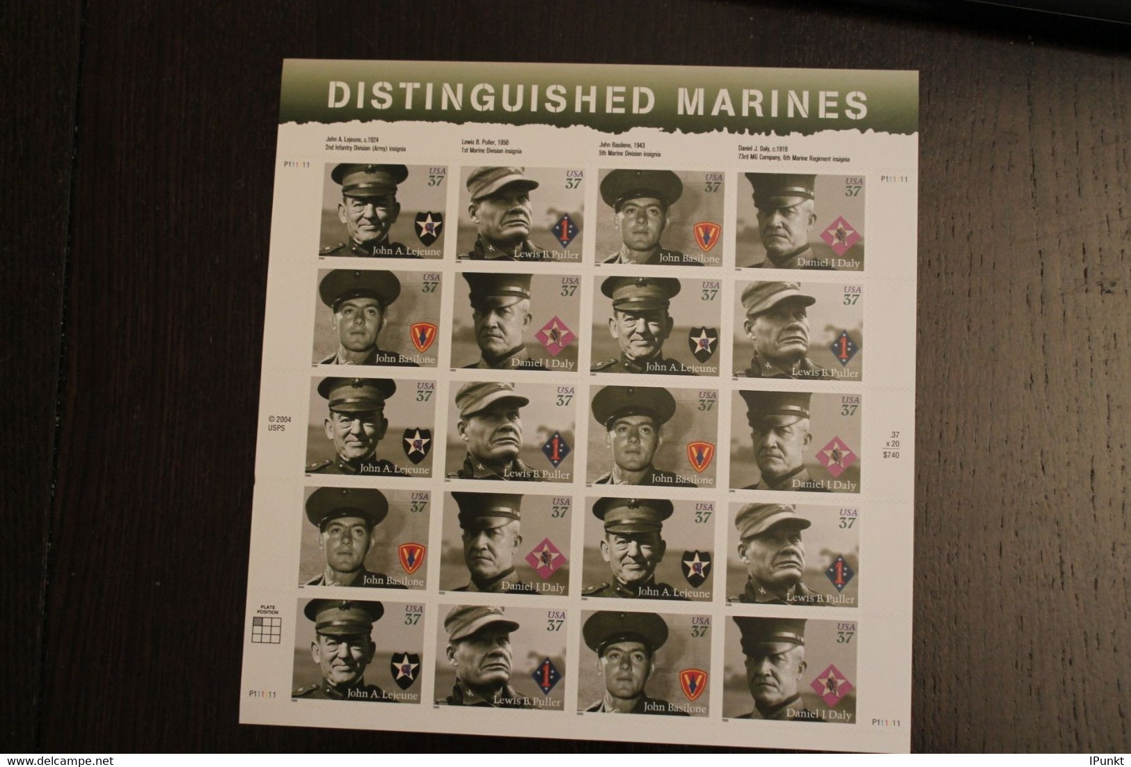 USA 2005; Distinguished Marines; Folienbogen, Sk, MiNr  4009-11, MNH - Volledige Vellen