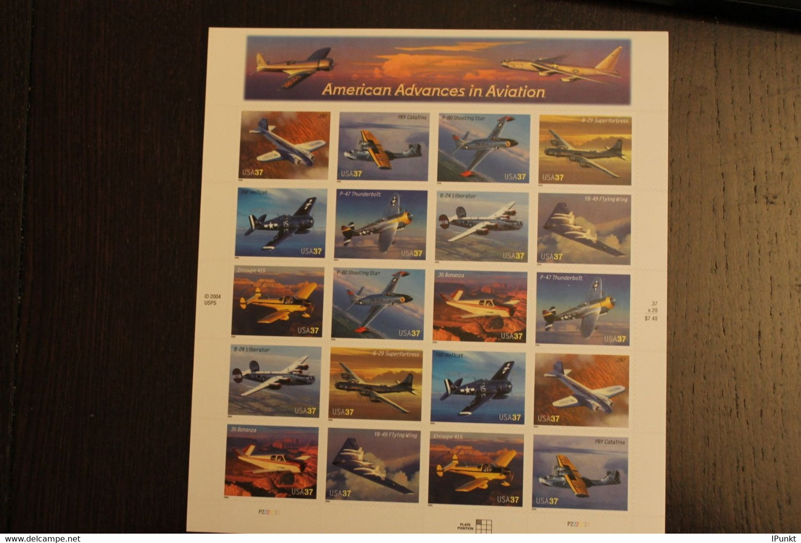 USA 2005; Flugzeuge; Folienbogen, Sk, MiNr  3944-53, MNH - Ganze Bögen