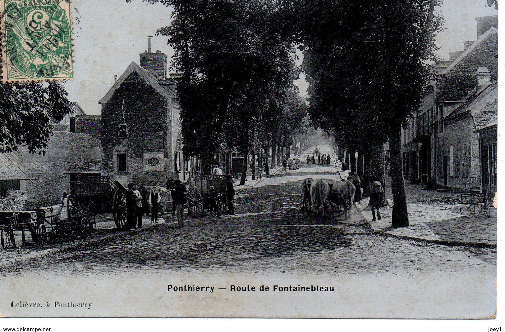 Cpa Ponthierry, Route De Fontainebleau, Seine Et Marne - Avon