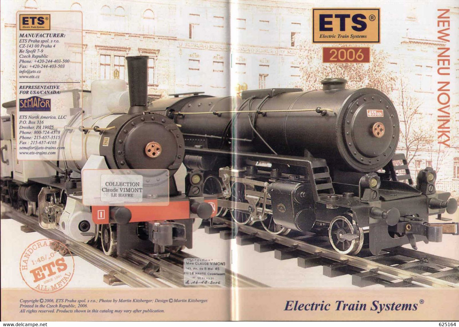 Catalogue ETS Electric Train System 2006 New All Metal O Scale  - En Anglais, Allemand Et Tchèque - Inglese