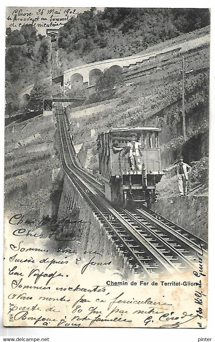 SUISSE - Chemin De Fer TERRITET-GLION - Train - Ilanz/Glion