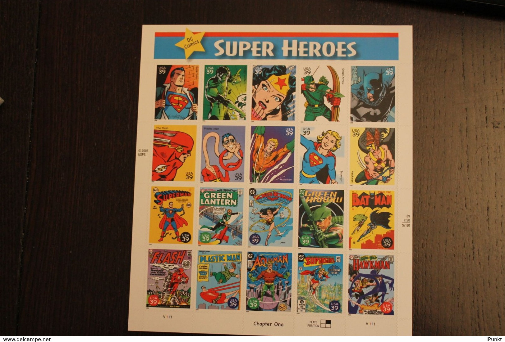 USA 2006; Super Heroes (I); Folienbogen, Sk, MiNr  4136-55, MNH - Feuilles Complètes