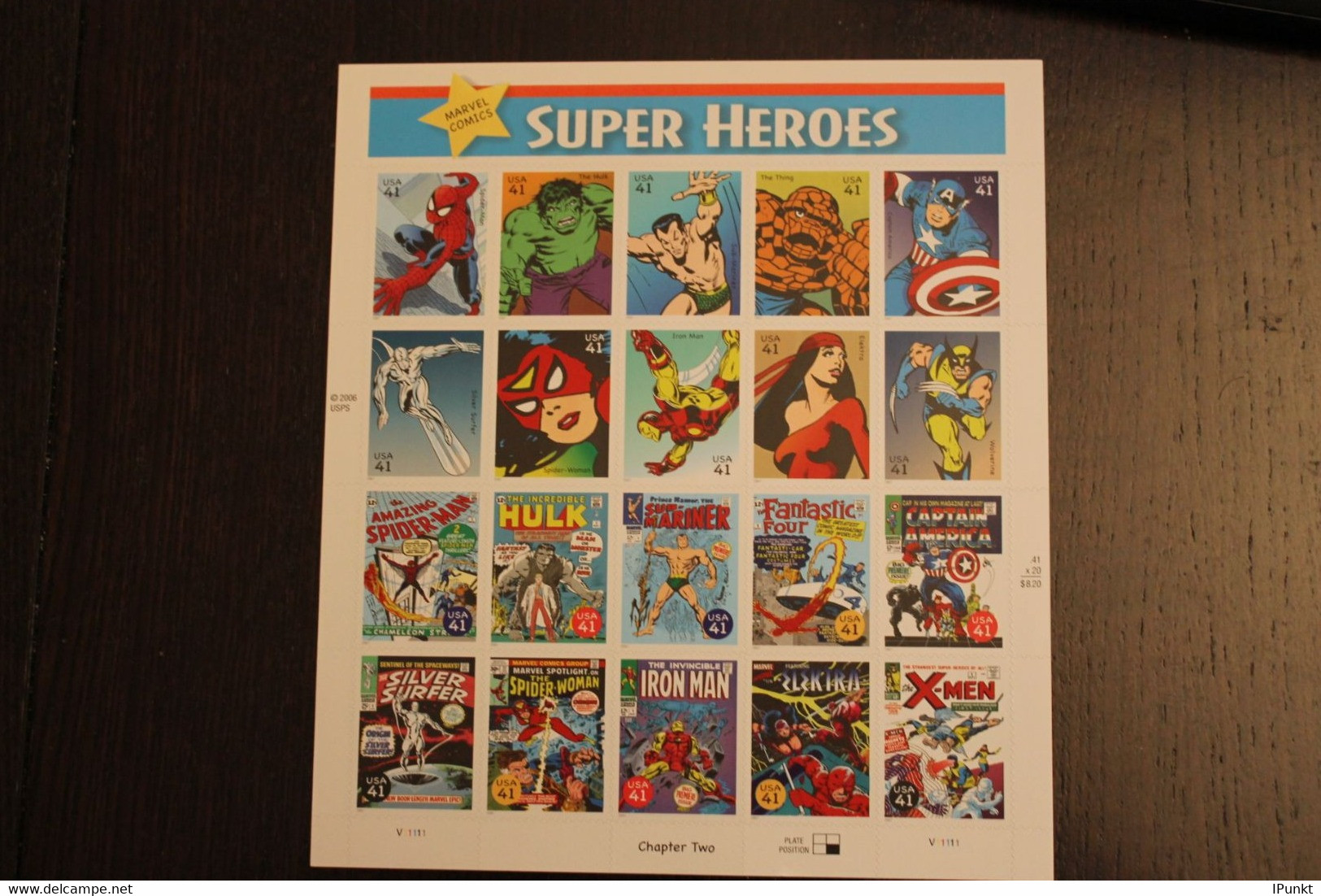 USA 2007; Super Heroes (II); Folienbogen, Sk, MiNr  4247-66, MNH - Fogli Completi