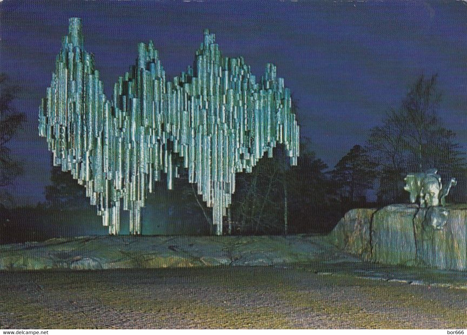 GOOD FINLAND Postcard - Sibelius Monument To ESTONIA 1981 - Good Stamped: Coat Of Arm - Storia Postale