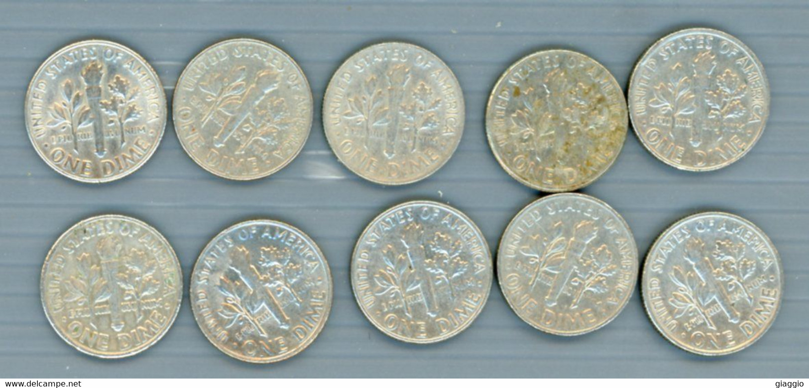 °°° Usa N. 446 - One Dime Lotto 10 Pezzi Date Varie Circolate °°° - Mixed Lots