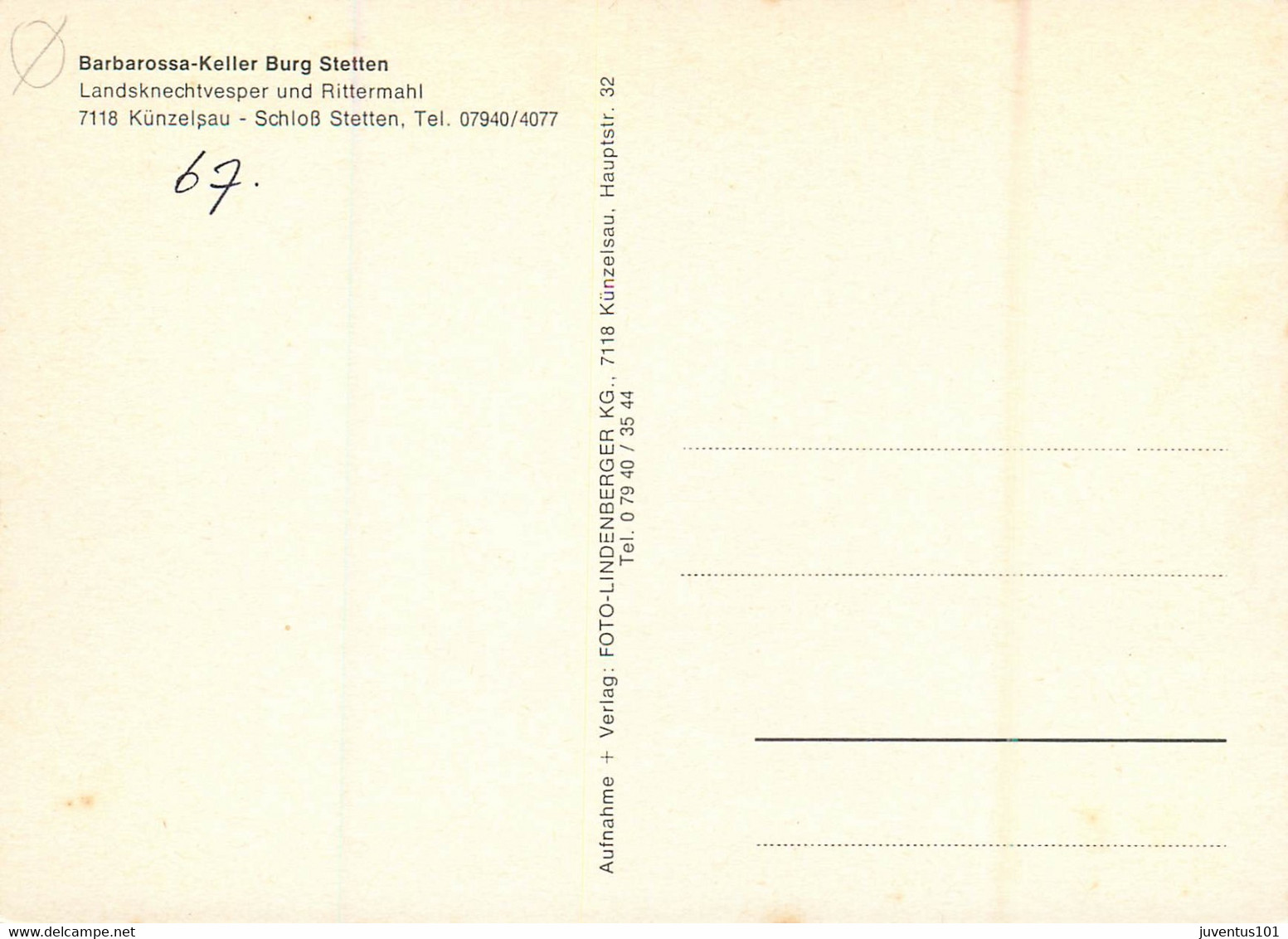 CPSM Barbarossa-Keller-Burg Stetten-Künzelsau      L784 - Kuenzelsau