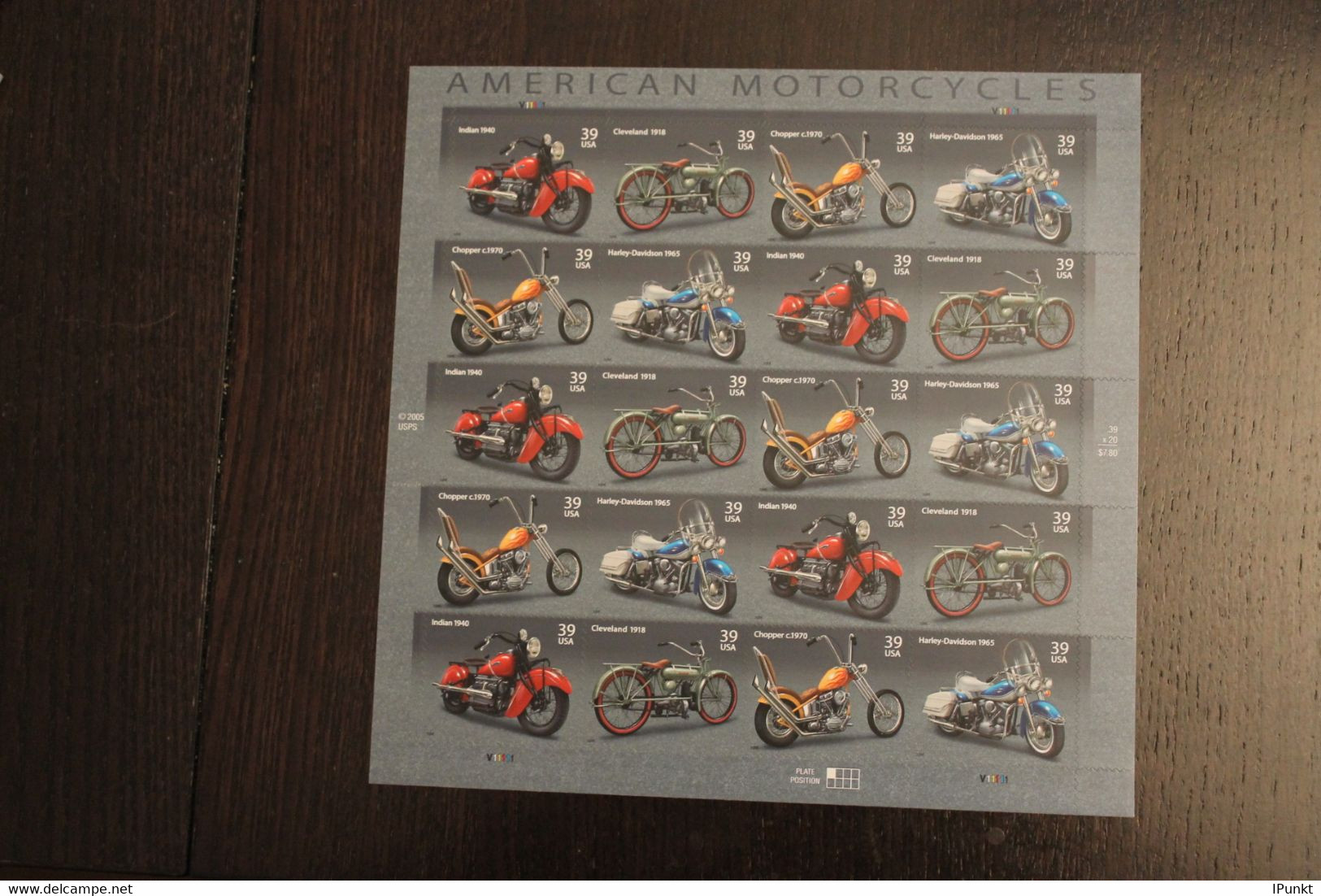 USA 2006; Motorräder; Folienbogen, Sk, MiNr  4157-60, MNH - Sheets