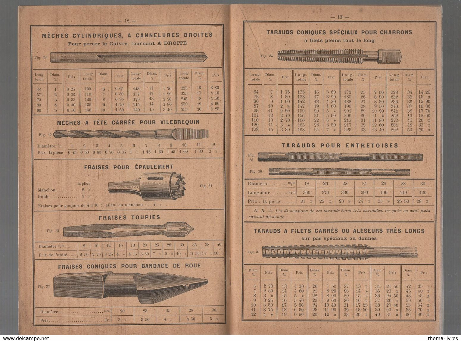 Lyon (69 Rhône) Tarif  1910   Illustré : G BEUZE  Outils Pour Métaux Et Bois (M2428) - Publicidad