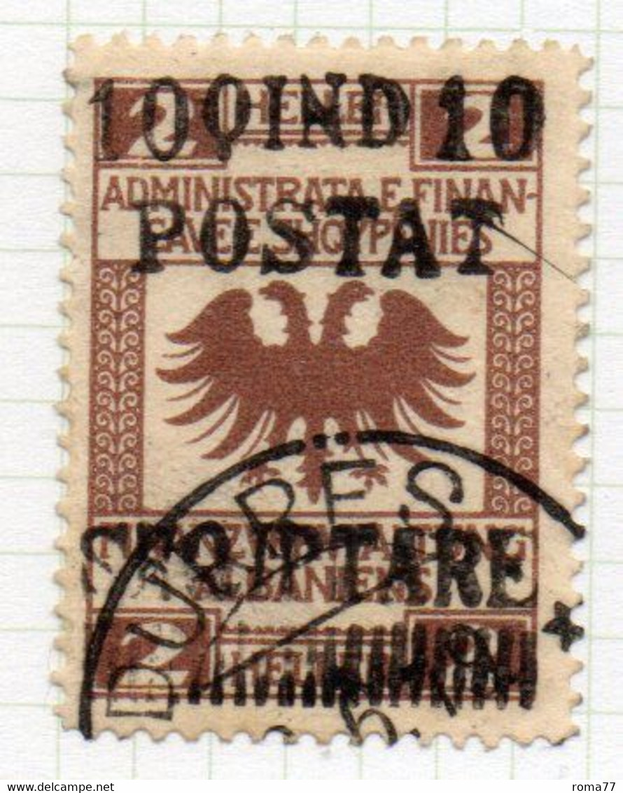 12CRT227 - ALBANIA 1919, Yvert 79 O Michel 53 Usato - Albanië