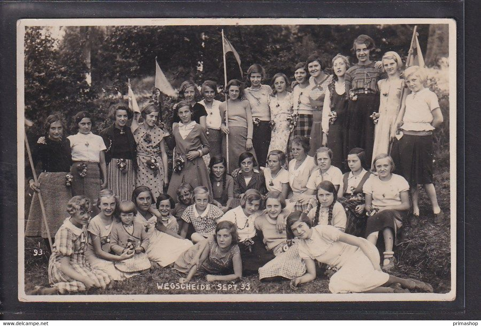 B62 /   Foto AK Kinderdorf Wegscheide B. Bad Orb 1933 WHW BDM Bommel / Mädchen - Autres & Non Classés