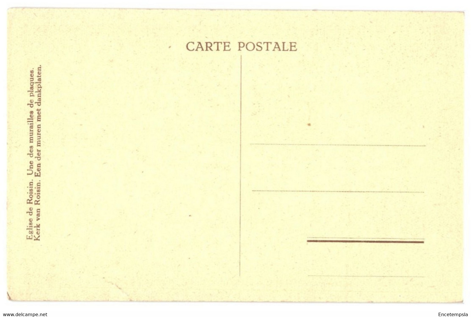 CPA Carte Postale  Belgique- Roisin - Eglise Une Des Murailles De Plaques    VM34968 - Honnelles