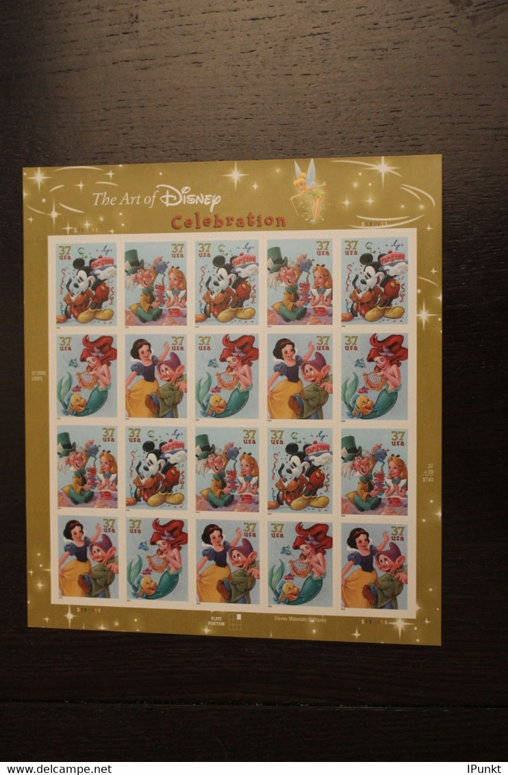 USA 2005; Walt-Disney-Figuren (II); Folienbogen, Sk, MiNr 3940-43, MNH - Sheets