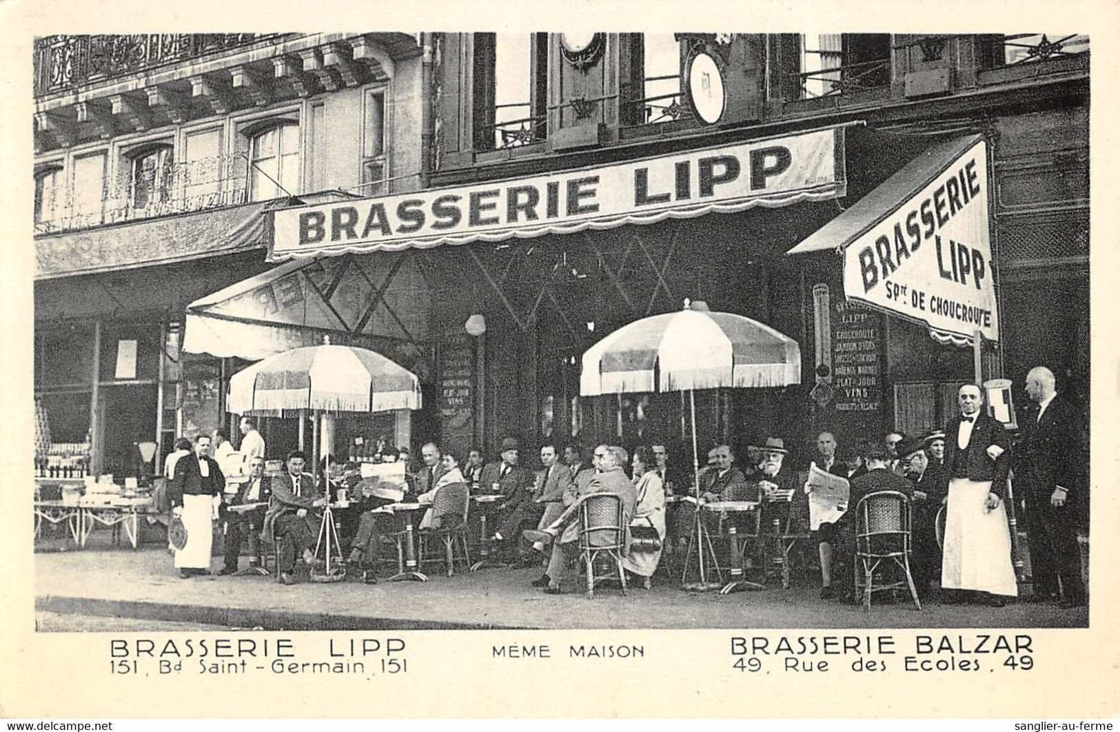 CPA 75 PARIS VIe BRASSERIE LIPP BOULEVARD SAINT GERMAIN BRASSERIE BALZAR - Paris (06)
