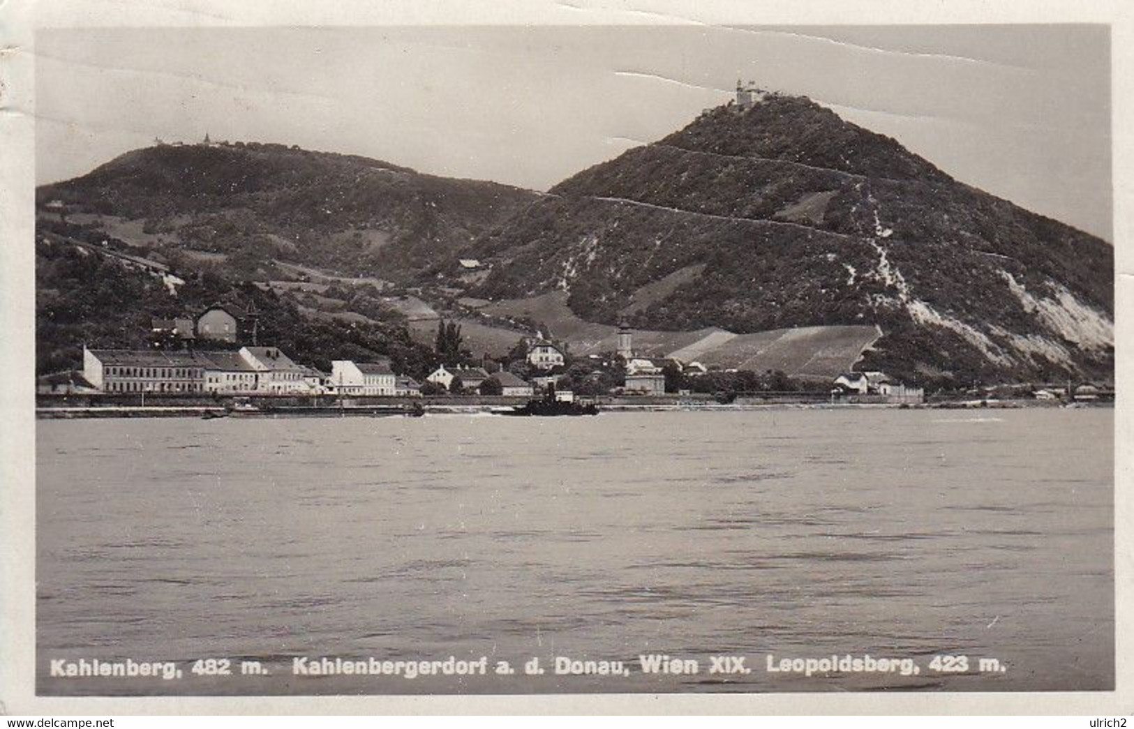 AK Wien - Kahlenberg - Kahlenbergerdorf Leopoldsberg - Dampfer Schlepper - 1931 (57106) - Grinzing
