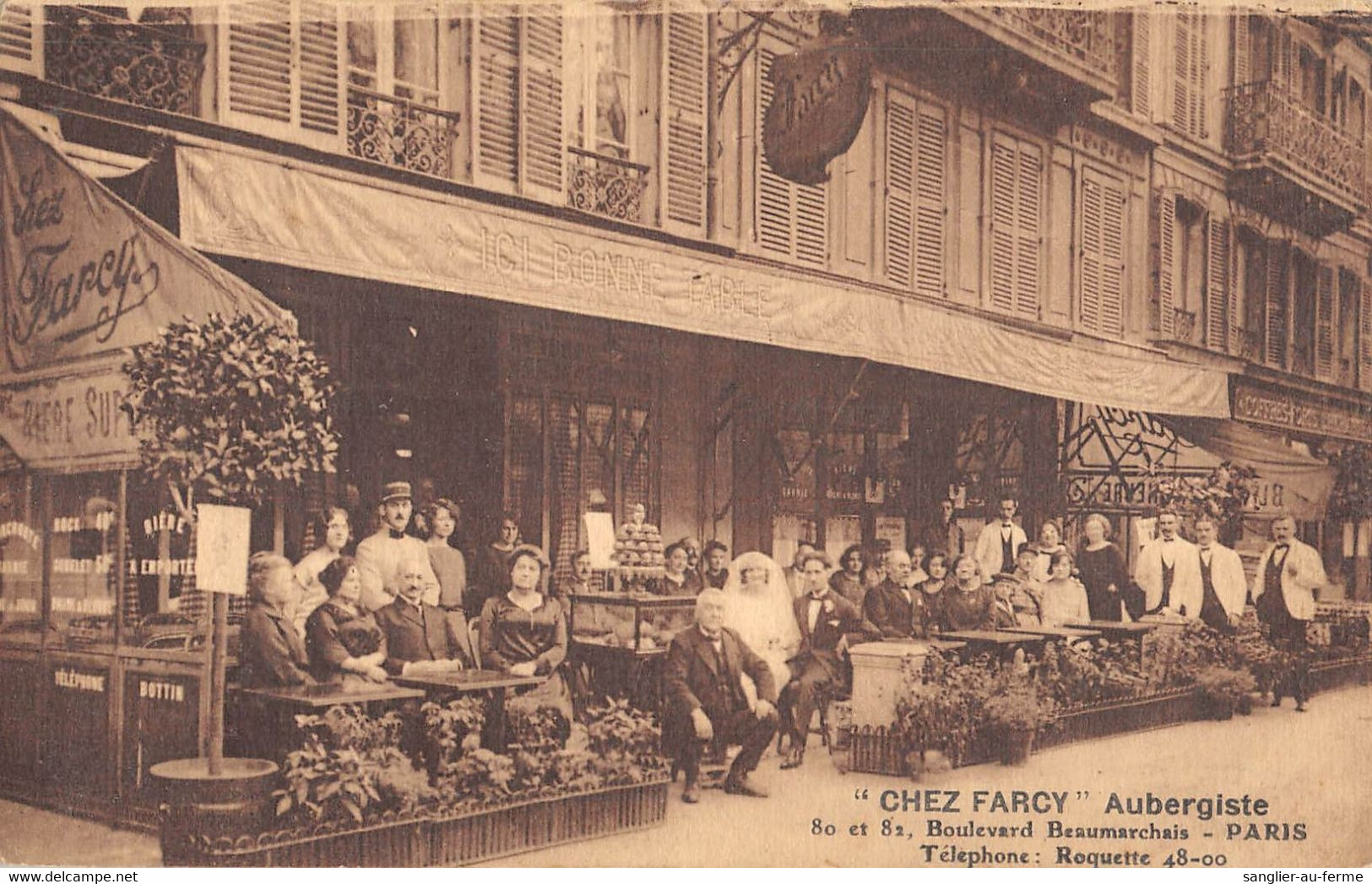 CPA 75 PARIS XIe CHEZ FARCY AUBERGISTE BOULEVARD BEAUMARCHAIS - District 11