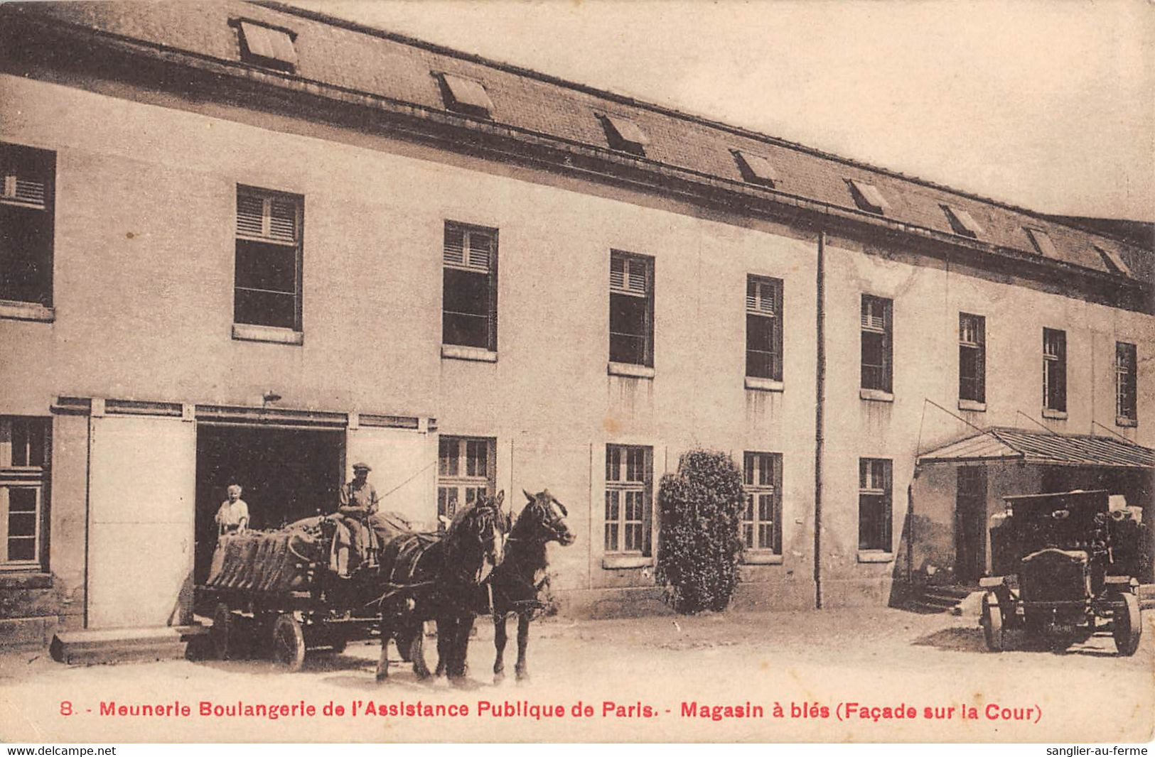 CPA 75 PARIS MEUNERIE BOULANGERIE DE L'ASSISTANCE PUBLIQUE DE PARIS MAGASIN A BLES FACADE SUR LA COUR - Altri & Non Classificati