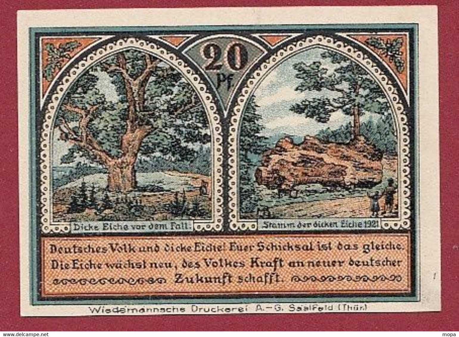 Allemagne 1 Notgeld  De 20 Pf  Stadt  Roda ( RARE) Dans L 'état   Lot N °371 - Collections