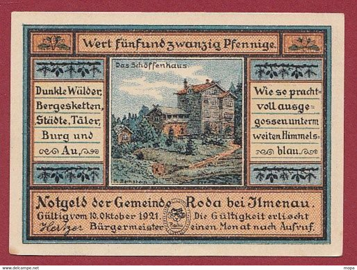 Allemagne 1 Notgeld  De 25 Pf  Stadt  Roda ( RARE) Dans L 'état   Lot N °372 - Collections