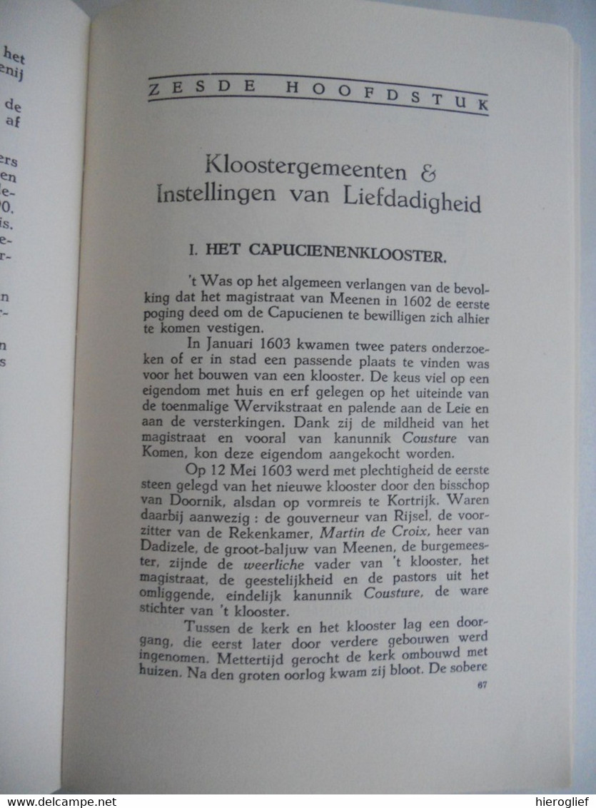 GESCHIEDENIS VAN MEENEN Door R Vansteenkiste Voorwoord Deleu Tekeningen Fr Wallecan Menen Cfr Histoire De Menin V Rembry - Histoire