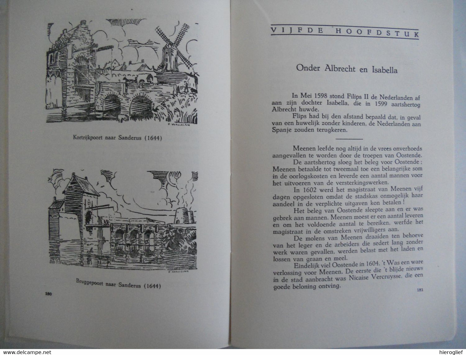 GESCHIEDENIS VAN MEENEN door R Vansteenkiste voorwoord deleu tekeningen fr wallecan menen cfr histoire de menin v rembry