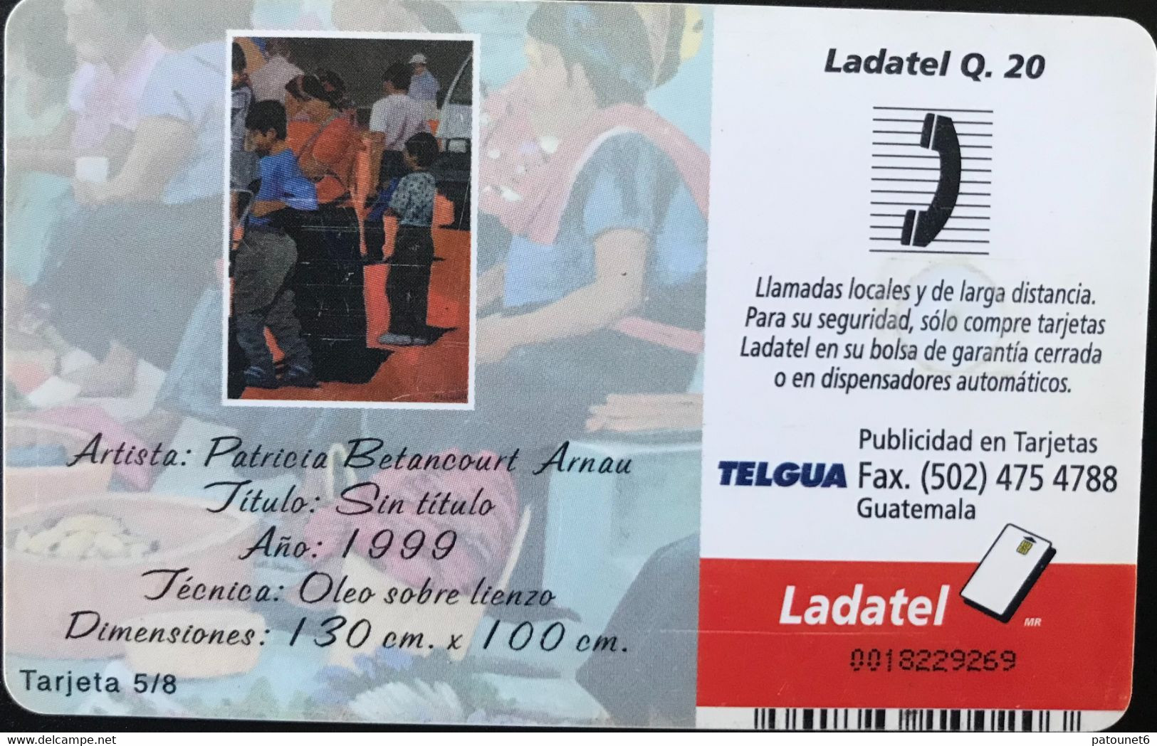 GUATEMALA  -  Phonecard  - Telgua -  Instantes De Guatemala  -  Ladatel 0.20 - Guatemala