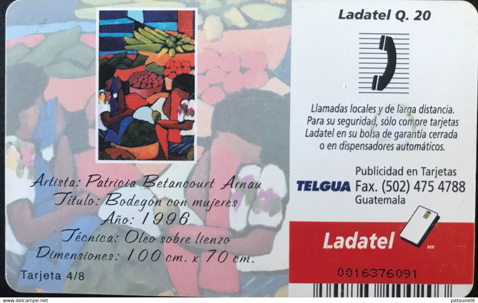 GUATEMALA  -  Phonecard  - Telgua -  Instantes De Guatemala  -  Ladatel 0.20 - Guatemala