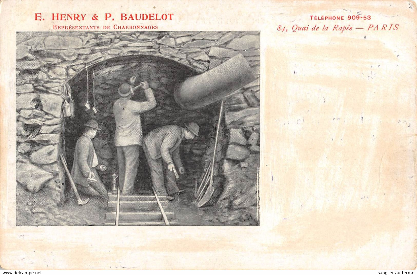 CPA 75 PARIS XIIe QUAI DE LA RAPEE E.HENRY ET P.BAUDELOT REPRESENTANTS DE CHARBONNAGES - Paris (12)