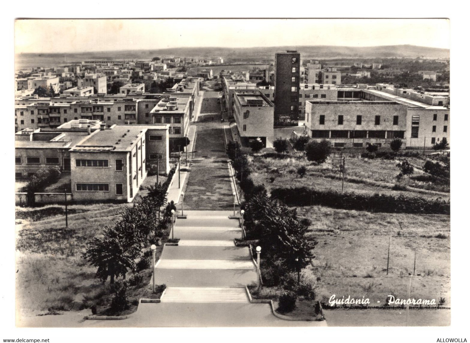 13048 " GUIDONIA-PANORAMA " -VERA FOTO-CART. SPED 1950 - Guidonia Montecelio